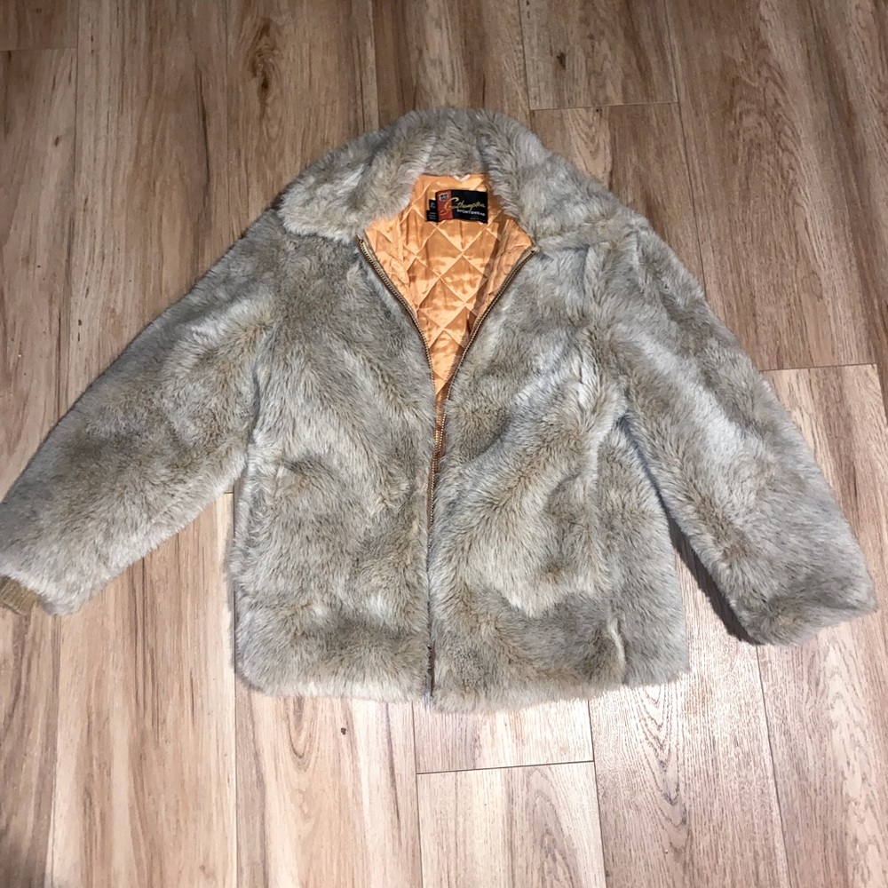 crazy genuine vintage made in the u.s. fur coat